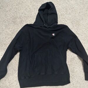 Black Champion Hoodie. Size L